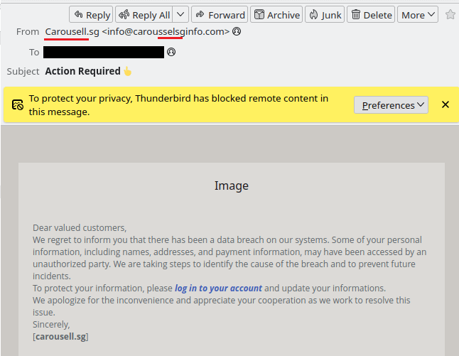 scam email